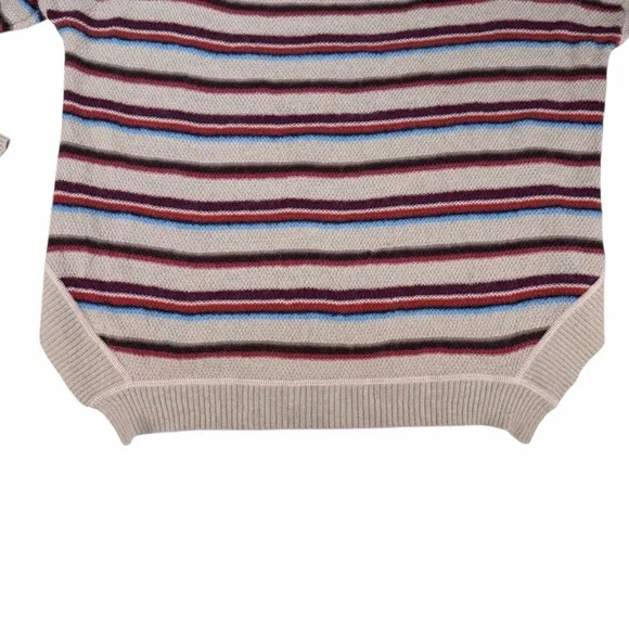 Free People Beach Wool Blend Road Trip Striped Pullover Sweater Women’s Size L - Picture 8 of 10